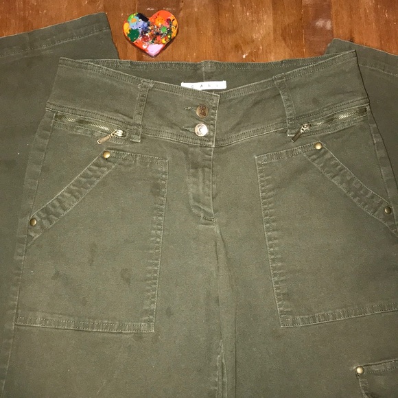 CAbi Olive Green Cargo Pants - Picture 2 of 4